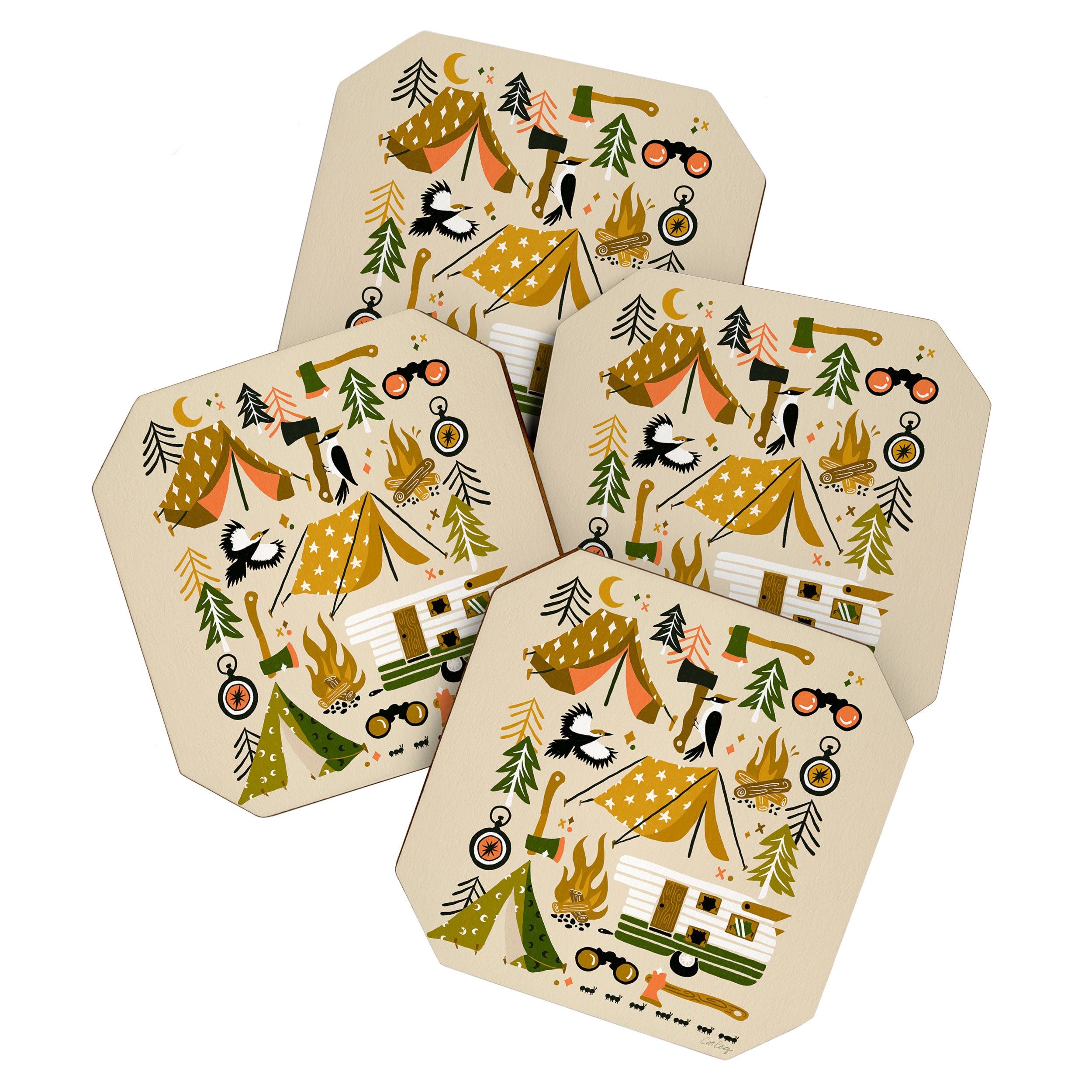 Camping Kit - Olive Palette Coaster Gallery Image 1