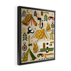 Camping Kit - Olive Palette Framed Canvas Print Gallery Image 2