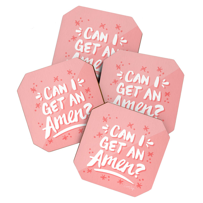 Can I Get An Amen? - Blush Pink Palette Coaster Gallery Image 1
