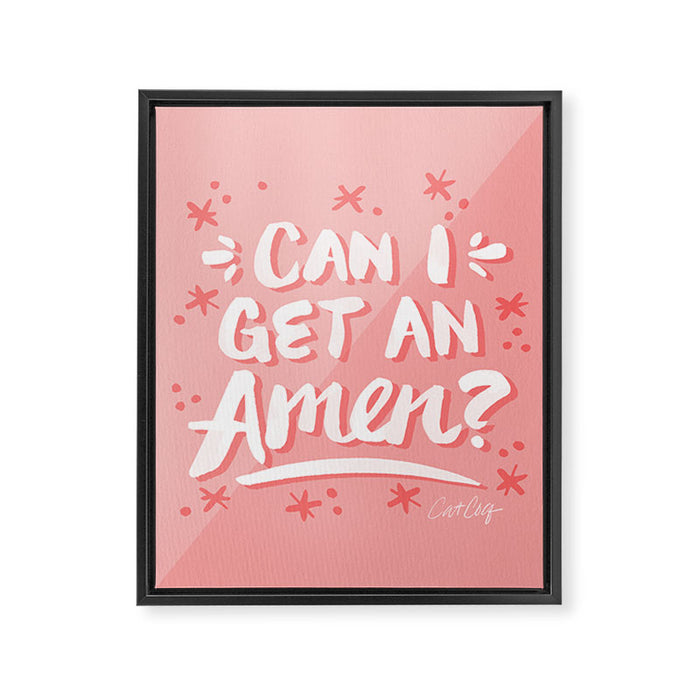 Can I Get An Amen? - Blush Pink Palette Framed Canvas Print Gallery Image 1