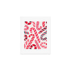 Candy Canes - White Art Print Gallery Image 1