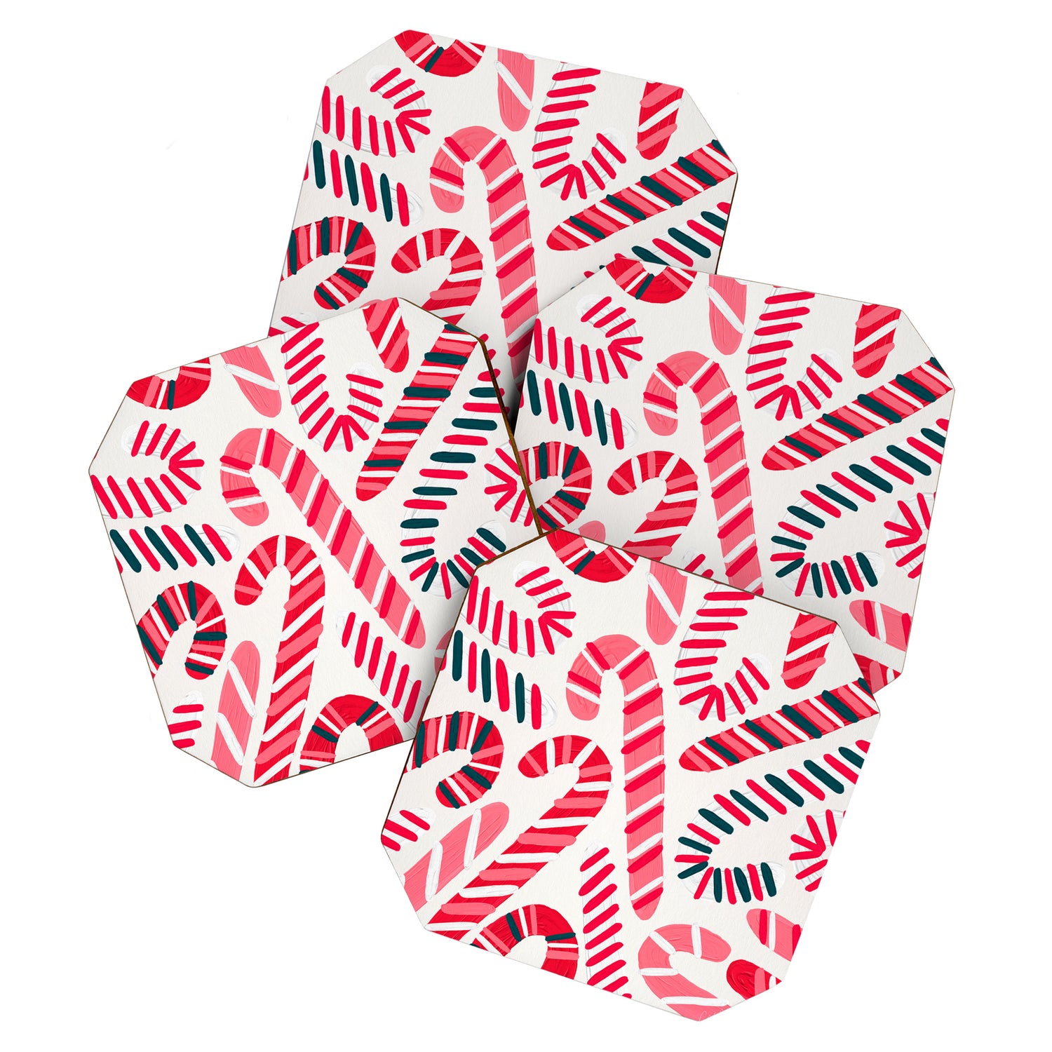 Candy Canes - White Coaster Gallery Image 1