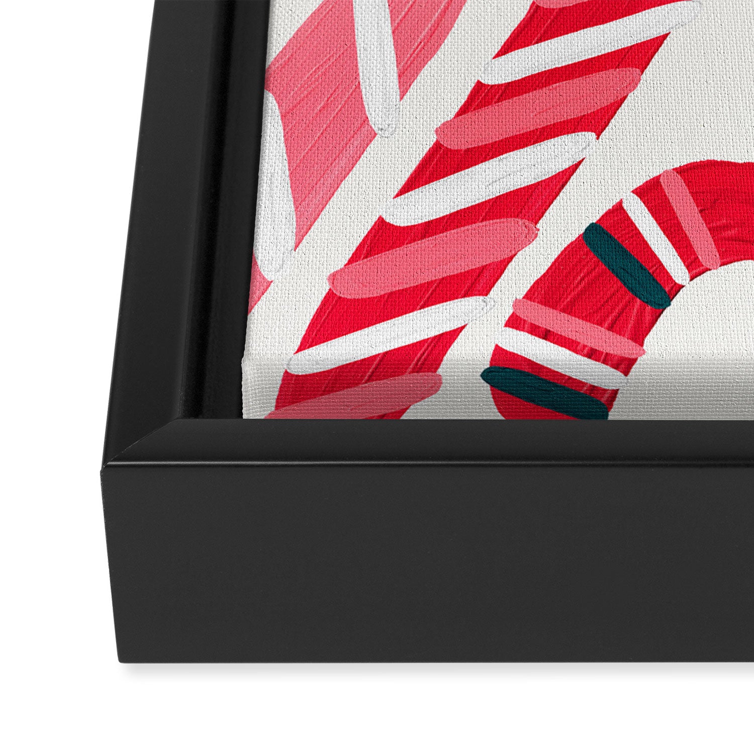 Candy Canes - White Framed Canvas Print Gallery Image 3