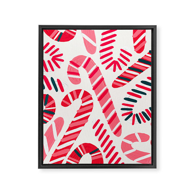 Candy Canes - White Framed Canvas Print Gallery Image 8