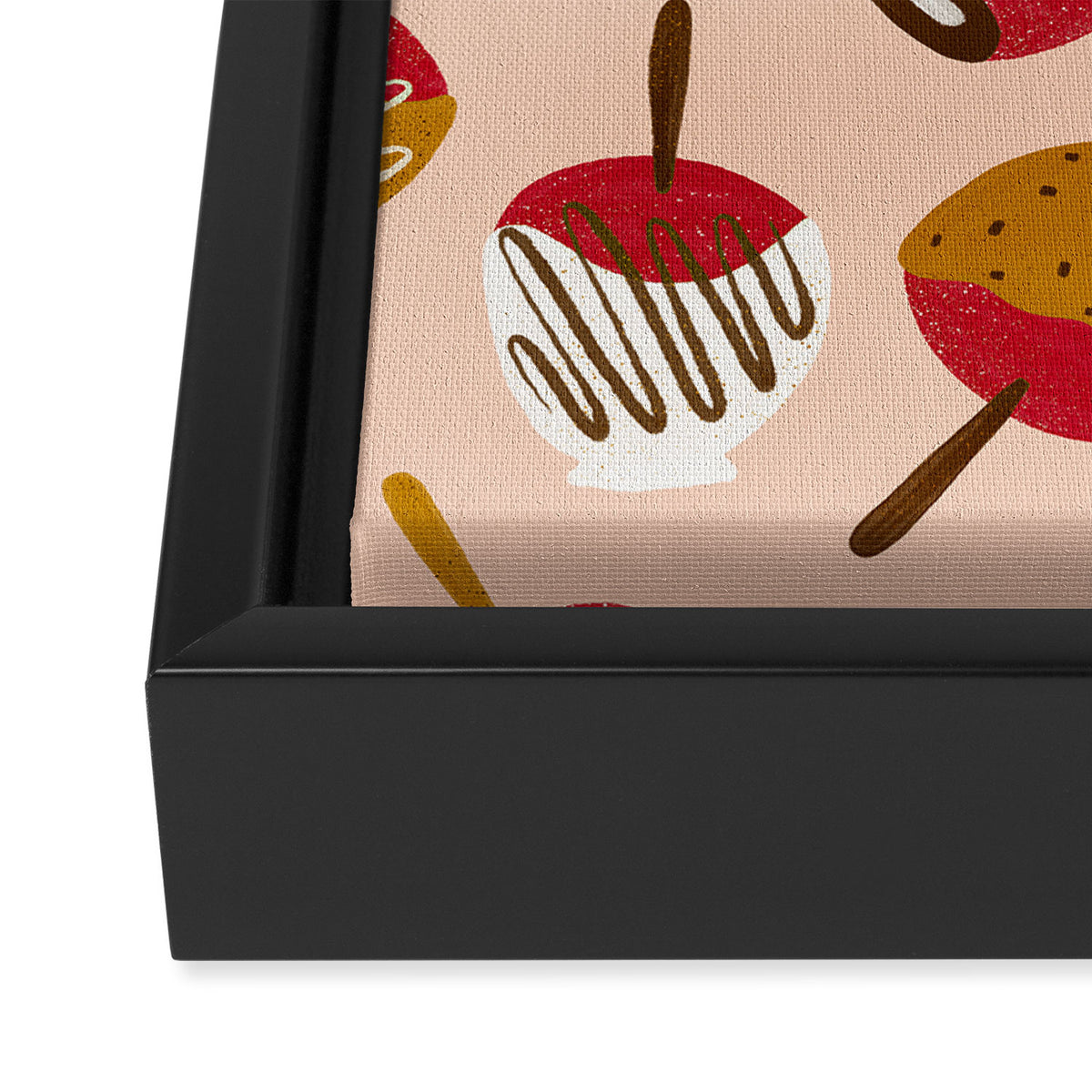 Caramel Apples - Red Framed Canvas Print Gallery Image 3