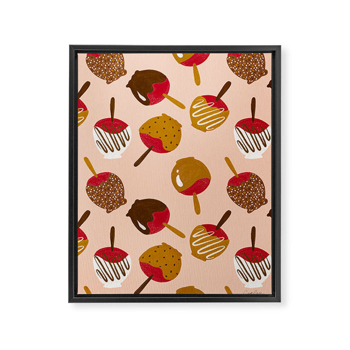 Caramel Apples - Red Framed Canvas Print Gallery Image 1