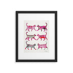 Cat Collection - Magenta Palette Framed Art Print Gallery Image 6