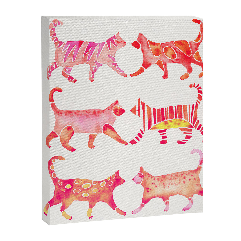 Cat Collection - Pink Palette Canvas Print Gallery Image 8