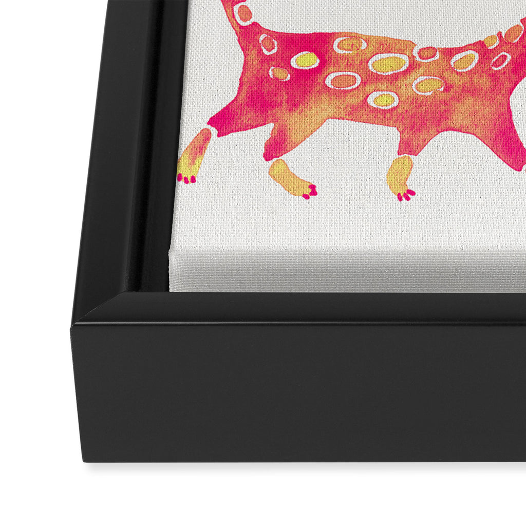 Cat Collection - Pink Palette Framed Canvas Print Gallery Image 3