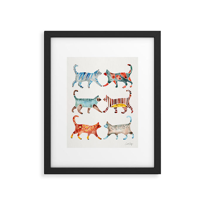 Cat Collection: Watercolor Framed Art Print Gallery Image 1