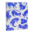 Cat Positions - Blue Palette Canvas Print Gallery Image 6