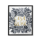 C'est la Vie - Grey & Gold Framed Canvas Print Gallery Image 8