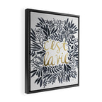 C'est la Vie - Grey & Gold Framed Canvas Print Gallery Image 2