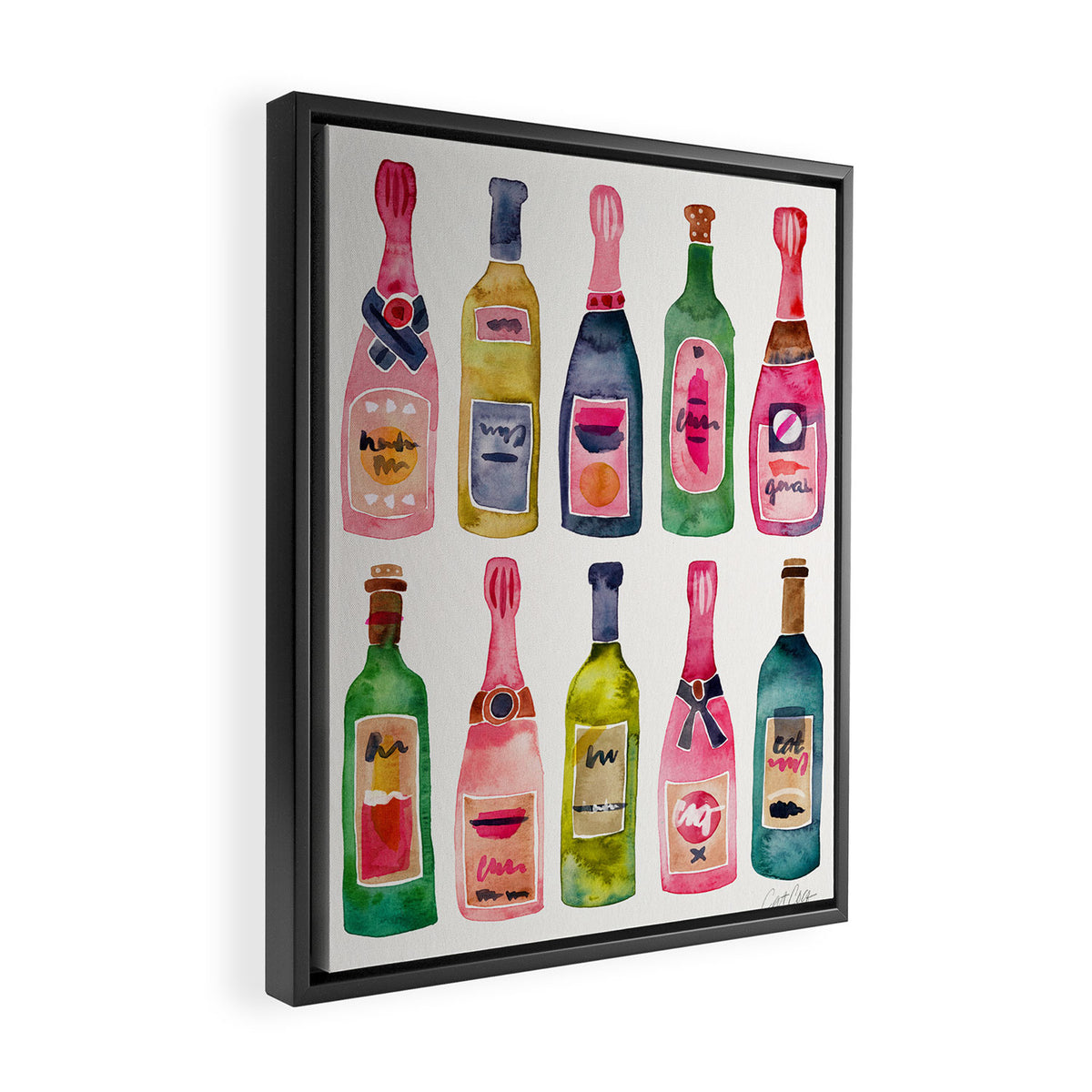 Champagne Collection Framed Canvas Print Gallery Image 2