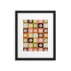 Checkered Daisies - 70s Citrus Framed Art Print Gallery Image 6