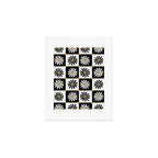 Checkered Daisies - Black & White Art Print Gallery Image 1