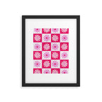 Checkered Daisies - Pink Framed Art Print Gallery Image 6