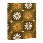 Checkered Daisies - Retro & Olive Canvas Print Gallery Image 8