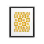 Checkered Daisies - Yellow Framed Art Print Gallery Image 6