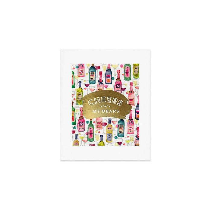 Cheers My Dears - Gold Art Print Gallery Image 1