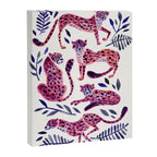 Cheetah Collection - Mauve & Indigo Canvas Print Gallery Image 6
