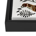Cheetah Collection - Mocha & Black Palette Framed Canvas Print Gallery Image 3