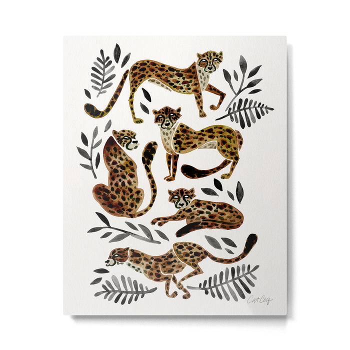 Cheetah Collection - Mocha & Black Palette Metal Print Gallery Image 1