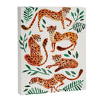 Cheetah Collection - Orange & Green Palette Canvas Print Gallery Image 8