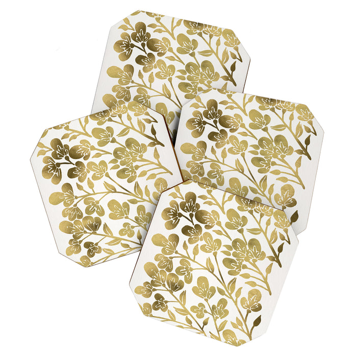Cherry Blossoms - Gold Palette Coaster Gallery Image 1