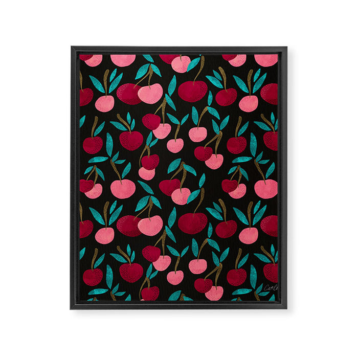 Cherry Collection - Charcoal Framed Canvas Print Gallery Image 1