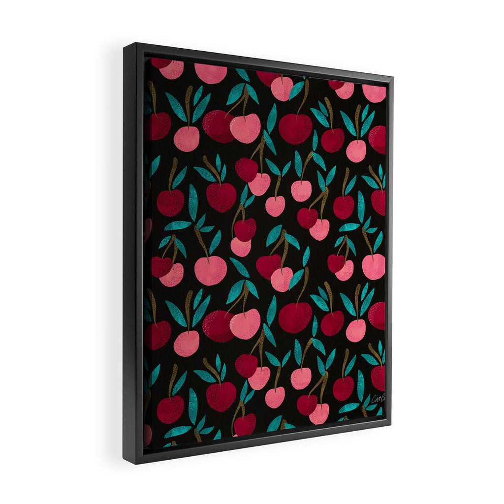 Cherry Collection - Charcoal Framed Canvas Print Gallery Image 2