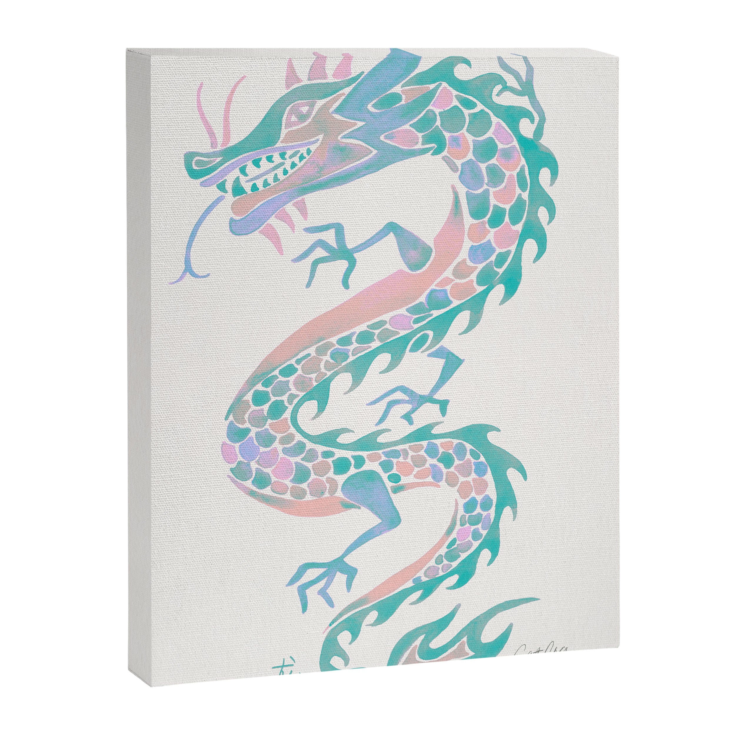 Chinese Dragon â 90s Pastel Palette Canvas Print Gallery Image 6