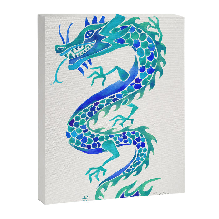 Chinese Dragon - Blue Palette Canvas Print Gallery Image 1