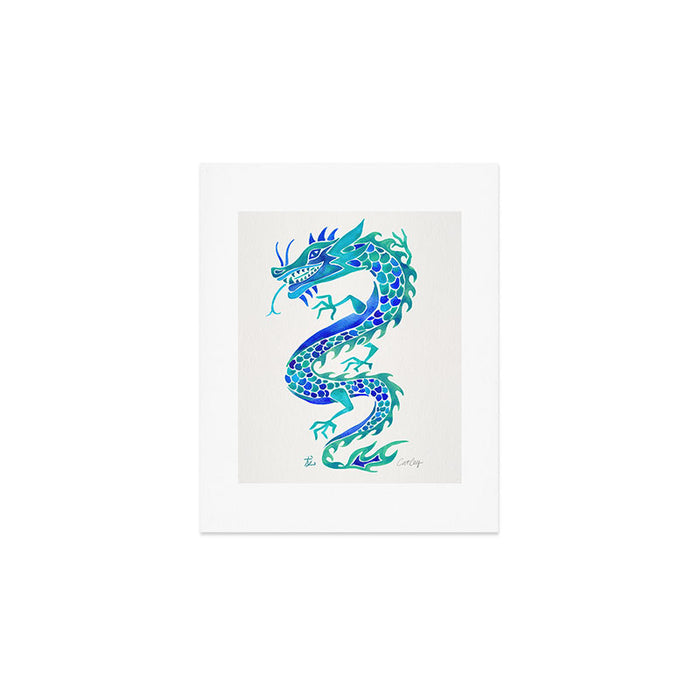 Chinese Dragon - Blue Palette Art Print Gallery Image 1