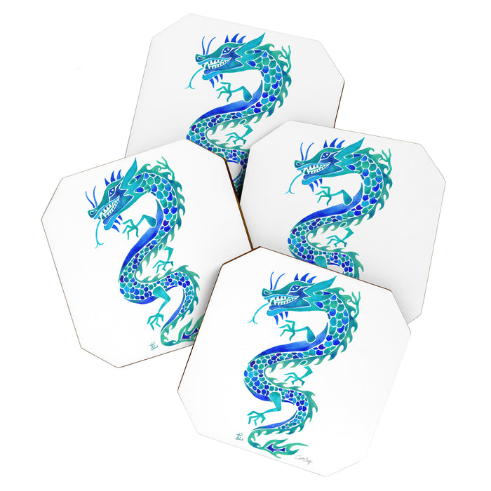 Chinese Dragon - Blue Palette Coaster Gallery Image 1