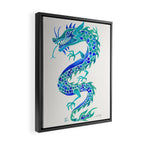 Chinese Dragon - Blue Palette Framed Canvas Print Gallery Image 2