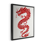 Chinese Dragon - Crimson Palette Framed Canvas Print Gallery Image 2