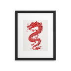 Chinese Dragon - Crimson Palette Framed Art Print Gallery Image 5
