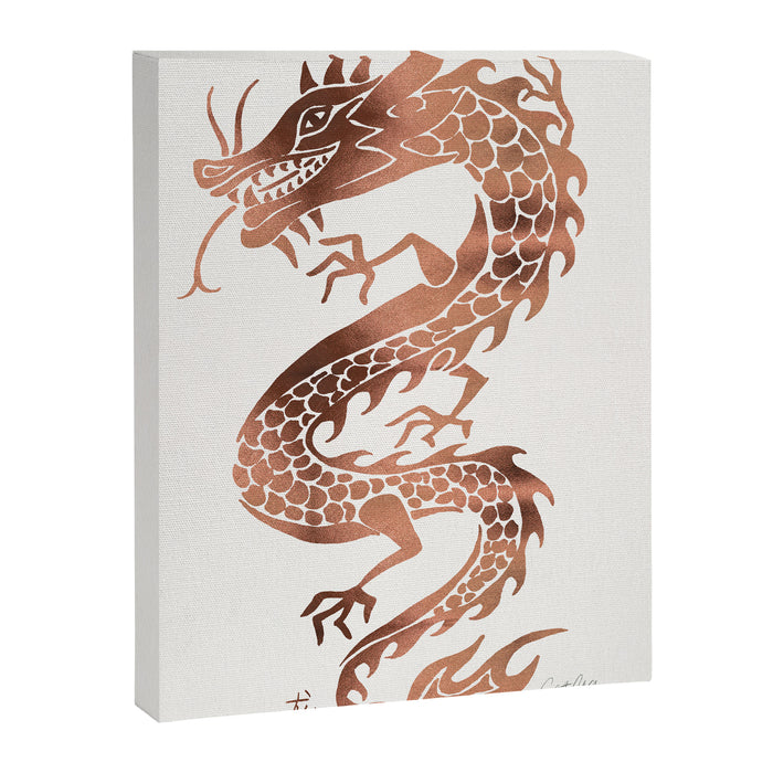 Chinese Dragon - Rose Gold Palette Canvas Print Gallery Image 1