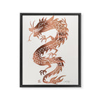 Chinese Dragon - Rose Gold Palette Framed Canvas Print Gallery Image 6