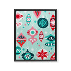 Christmas Ornaments - Mint Palette Framed Canvas Print Gallery Image 8