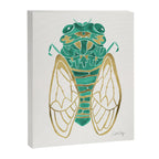 Cicada - Green & Gold Canvas Print Gallery Image 6