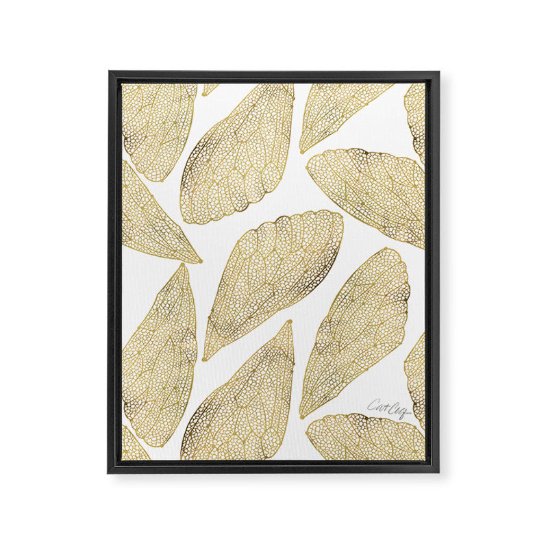 Cicada Wings - Gold Framed Canvas Print Gallery Image 8