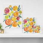 Sliced Citrus Watercolor Canvas Print Gallery Image 3