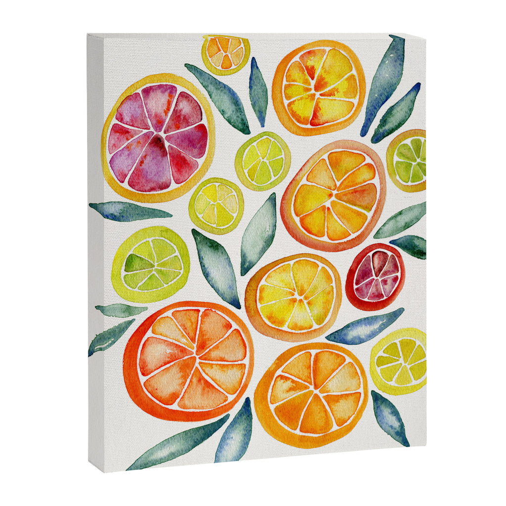Sliced Citrus Watercolor Canvas Print Gallery Image 8
