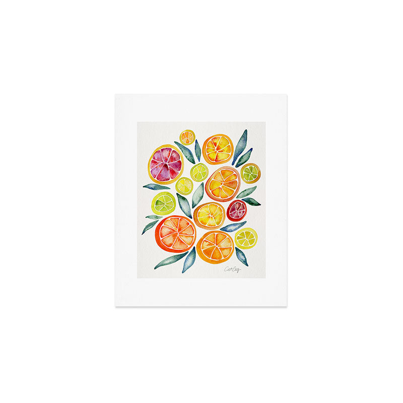 Sliced Citrus Watercolor Art Print