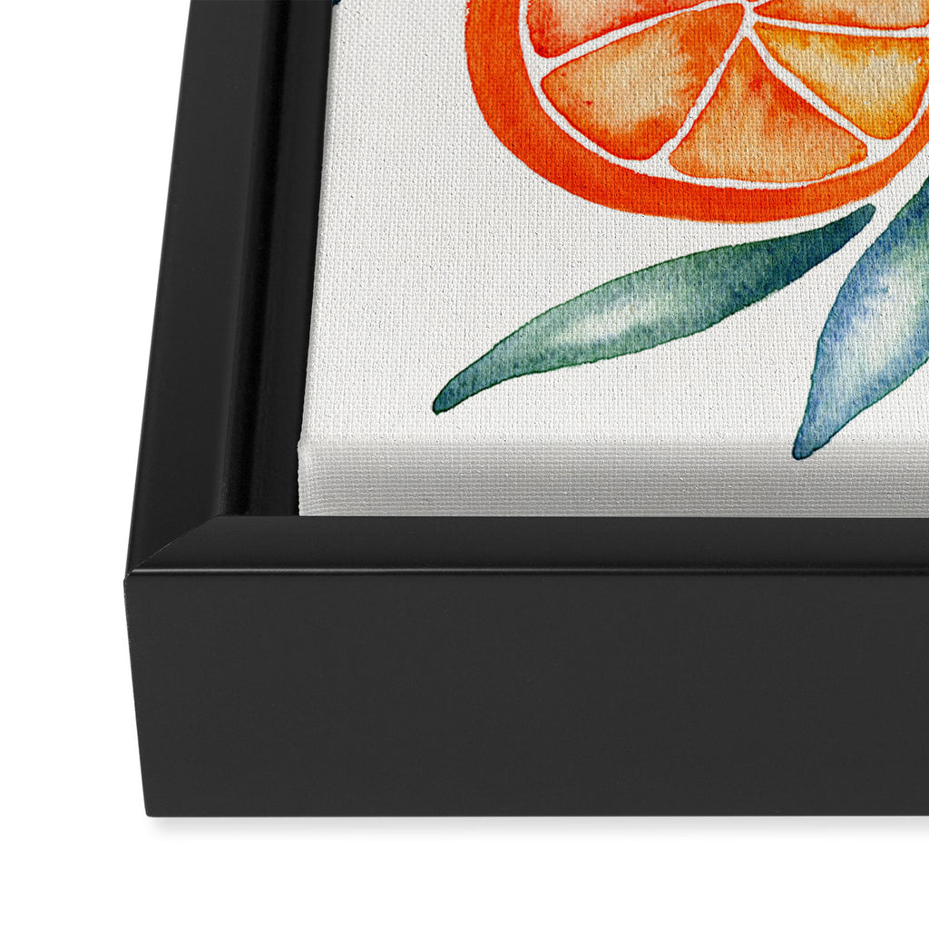 Sliced Citrus Watercolor Framed Canvas Print Gallery Image 3