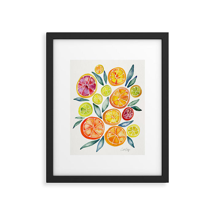 Sliced Citrus Watercolor Framed Art Print Gallery Image 1