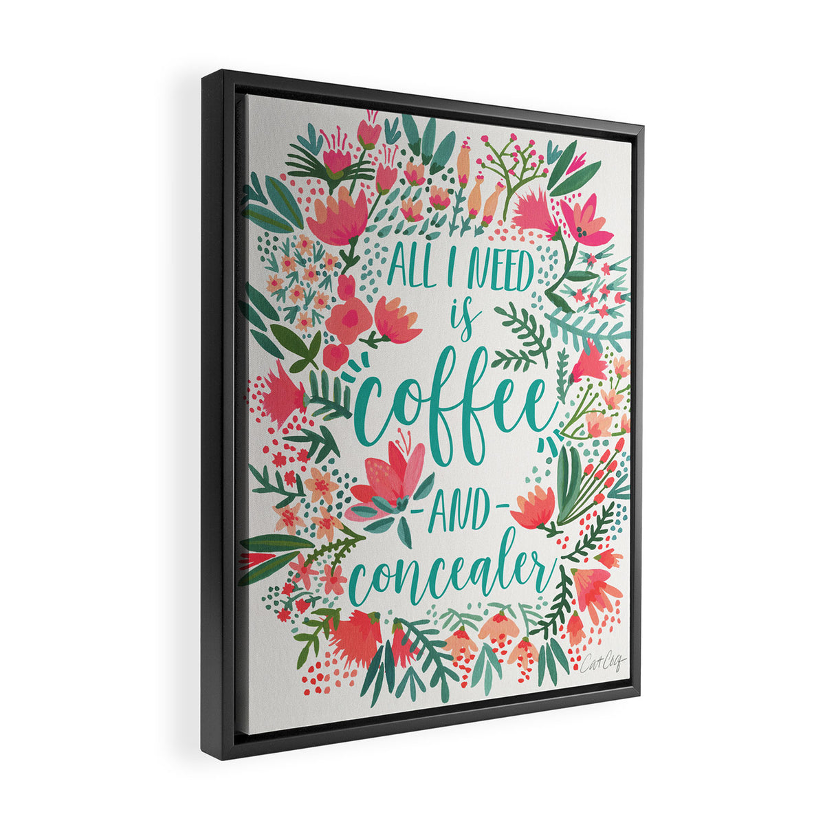 Coffee & Concealer - Juicy Palette Framed Canvas Print Gallery Image 2