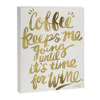 Coffee & Wine - Gold Canvas Print Gallery Image 8